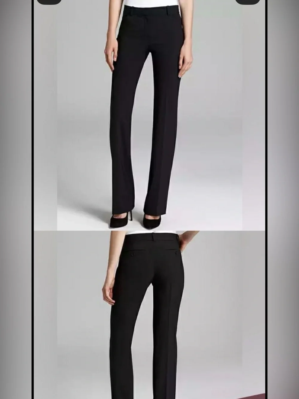 Theory Wool lightweight Black Boot-Cut Pants